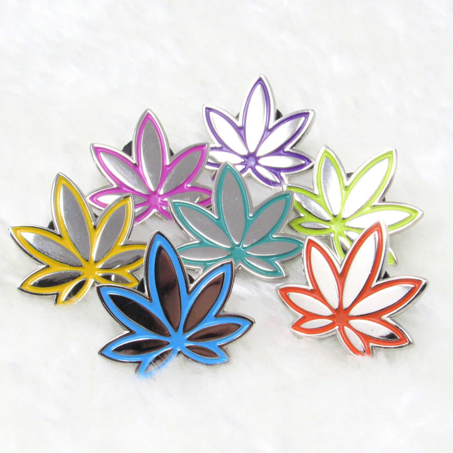 **Free with any purchase over $20** MISFIT Marijuana Leaf Enamel Pins - limit 1 per customer