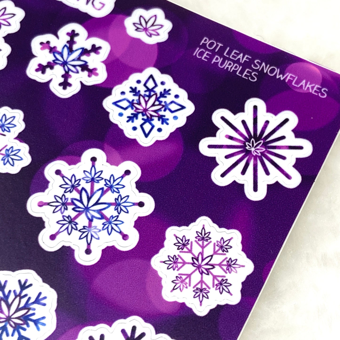 MISFIT Marijuana Snowflake Planner Stickers - Premium Vinyl - *Retiring Design - final stock* (**B-GRADE: see photos and description**)