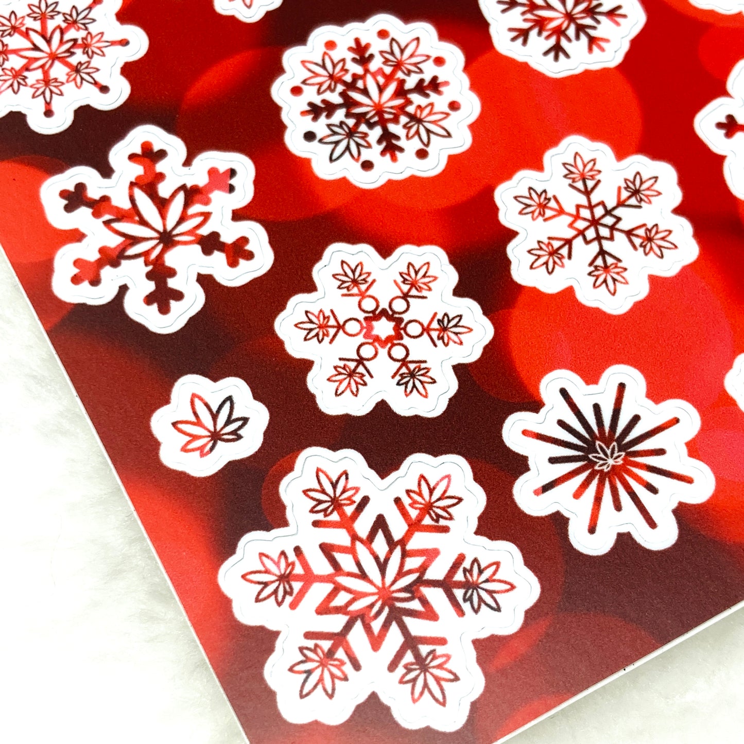 MISFIT Marijuana Snowflake Planner Stickers - Premium Vinyl - *Retiring Design - final stock* (**B-GRADE: see photos and description**)