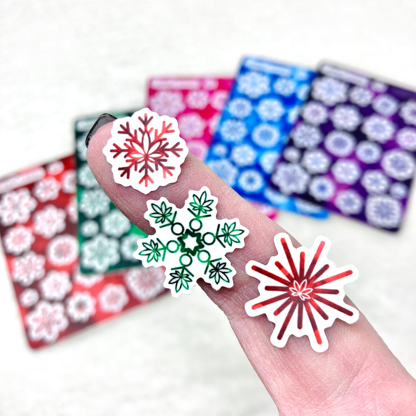 MISFIT Marijuana Snowflake Planner Stickers - Premium Vinyl - *Retiring Design - final stock* (**B-GRADE: see photos and description**)