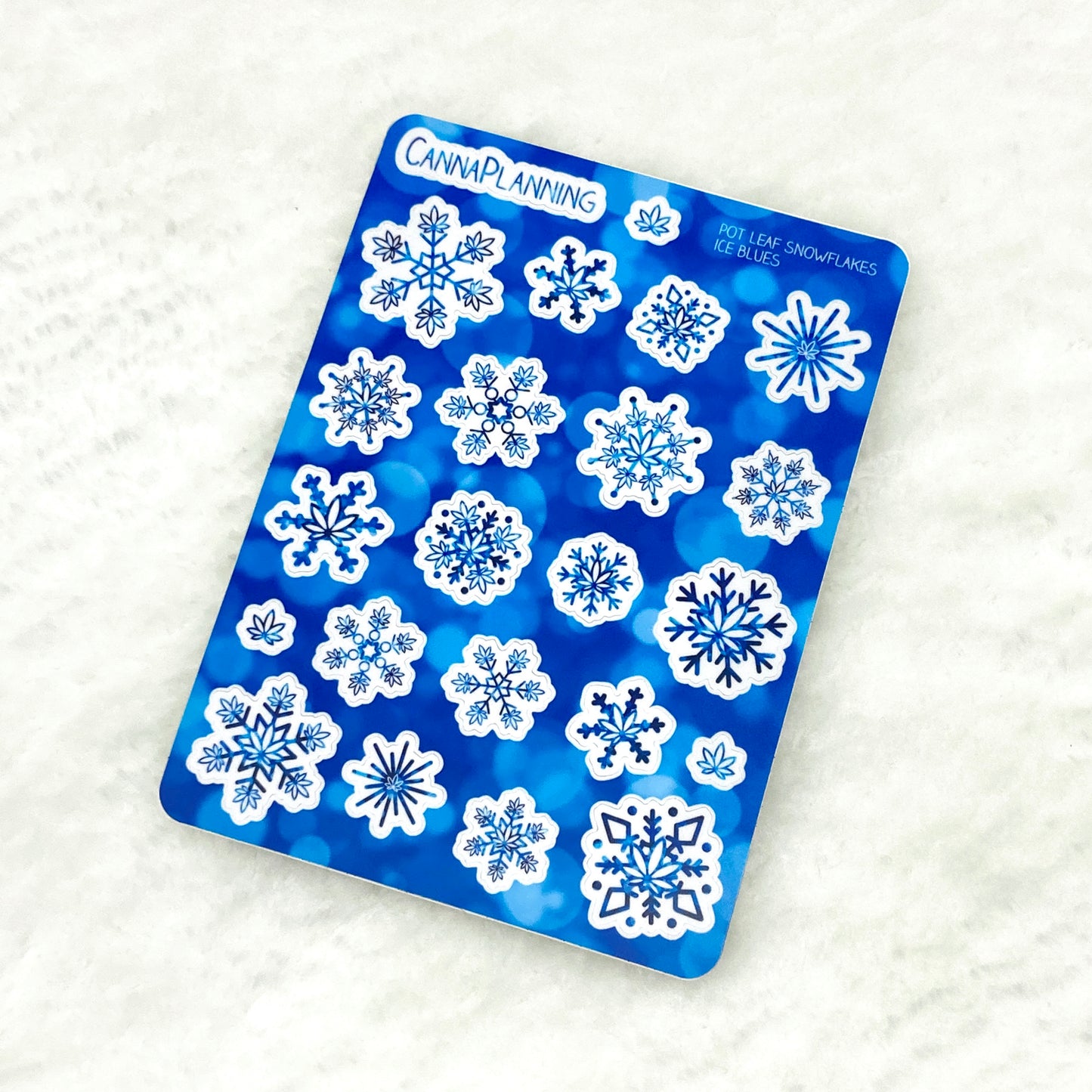 MISFIT Marijuana Snowflake Planner Stickers - Premium Vinyl - *Retiring Design - final stock* (**B-GRADE: see photos and description**)