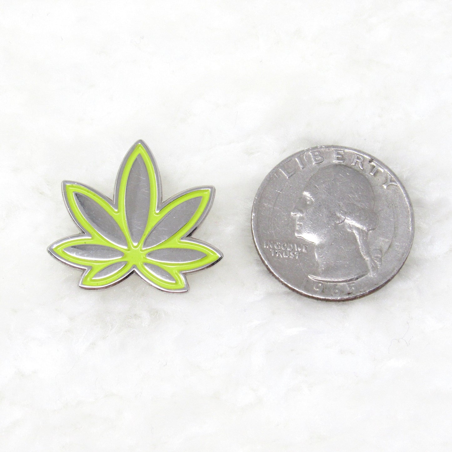 Sunrise Yellow Orange Marijuana Enamel Pin