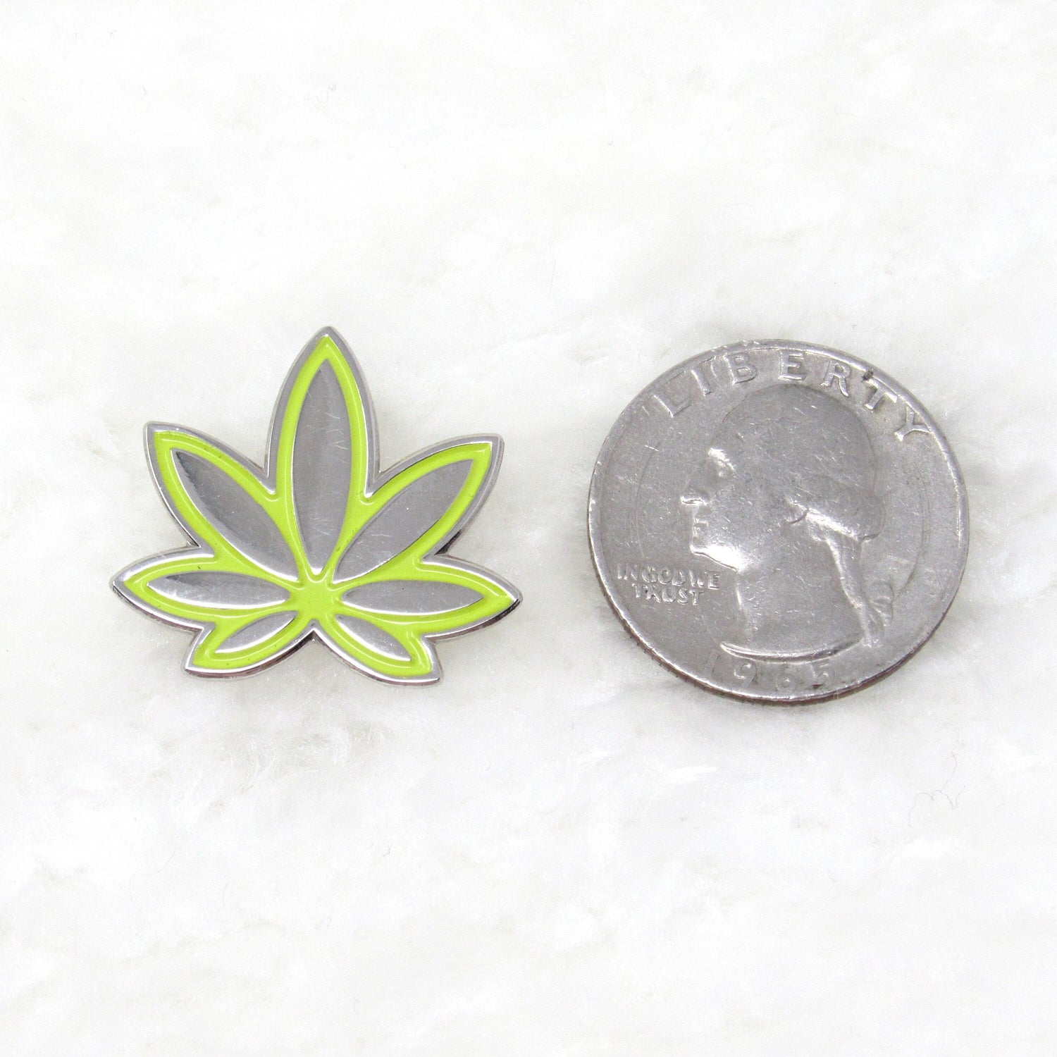 Sunrise Yellow Orange Marijuana Enamel Pin