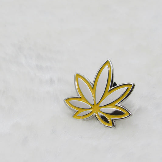 Sunrise Yellow Orange Marijuana Enamel Pin