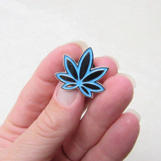 Lake Blue Marijuana Enamel Pin