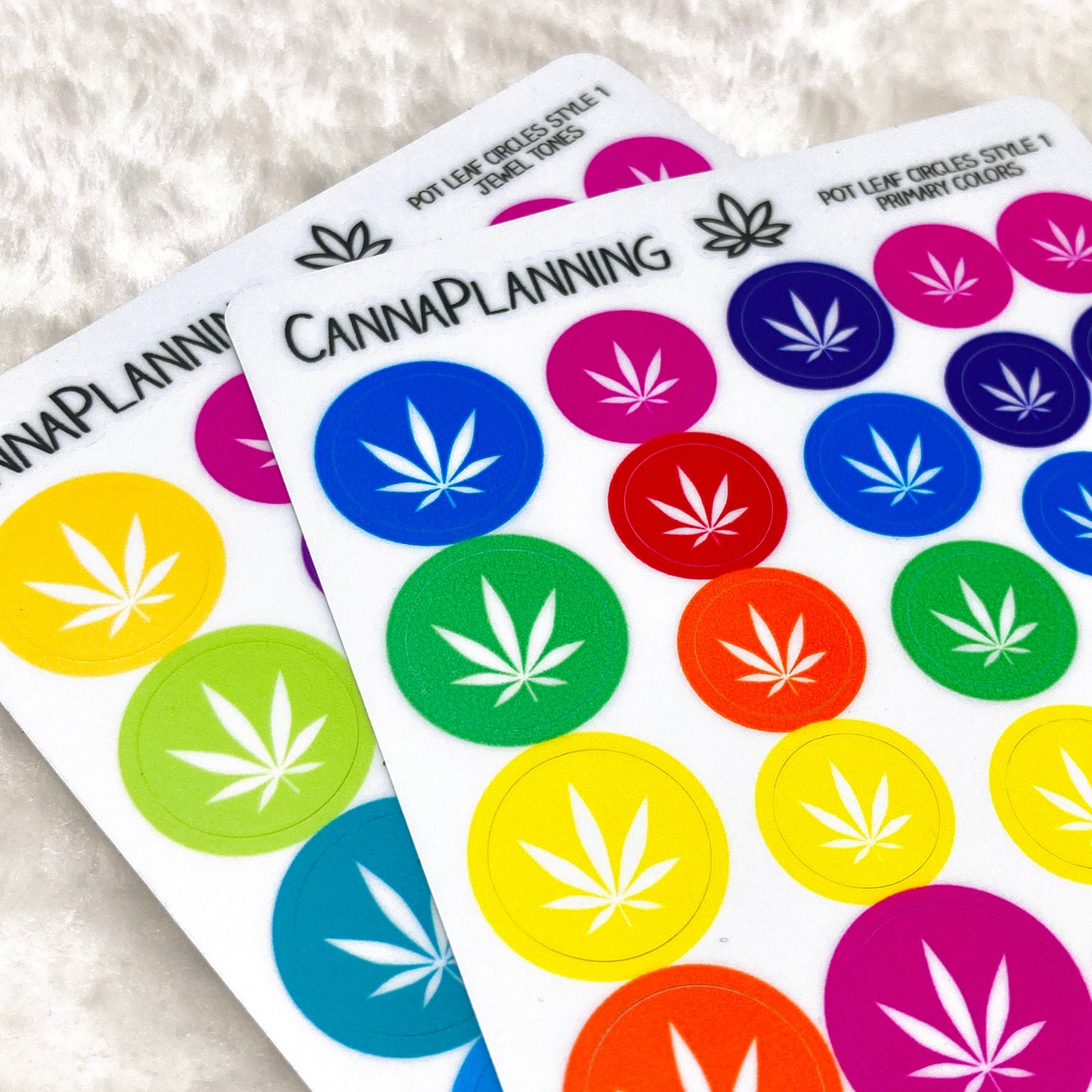 Pot Leaf Circle Stickers Style 1 (New Premium vinyl!)