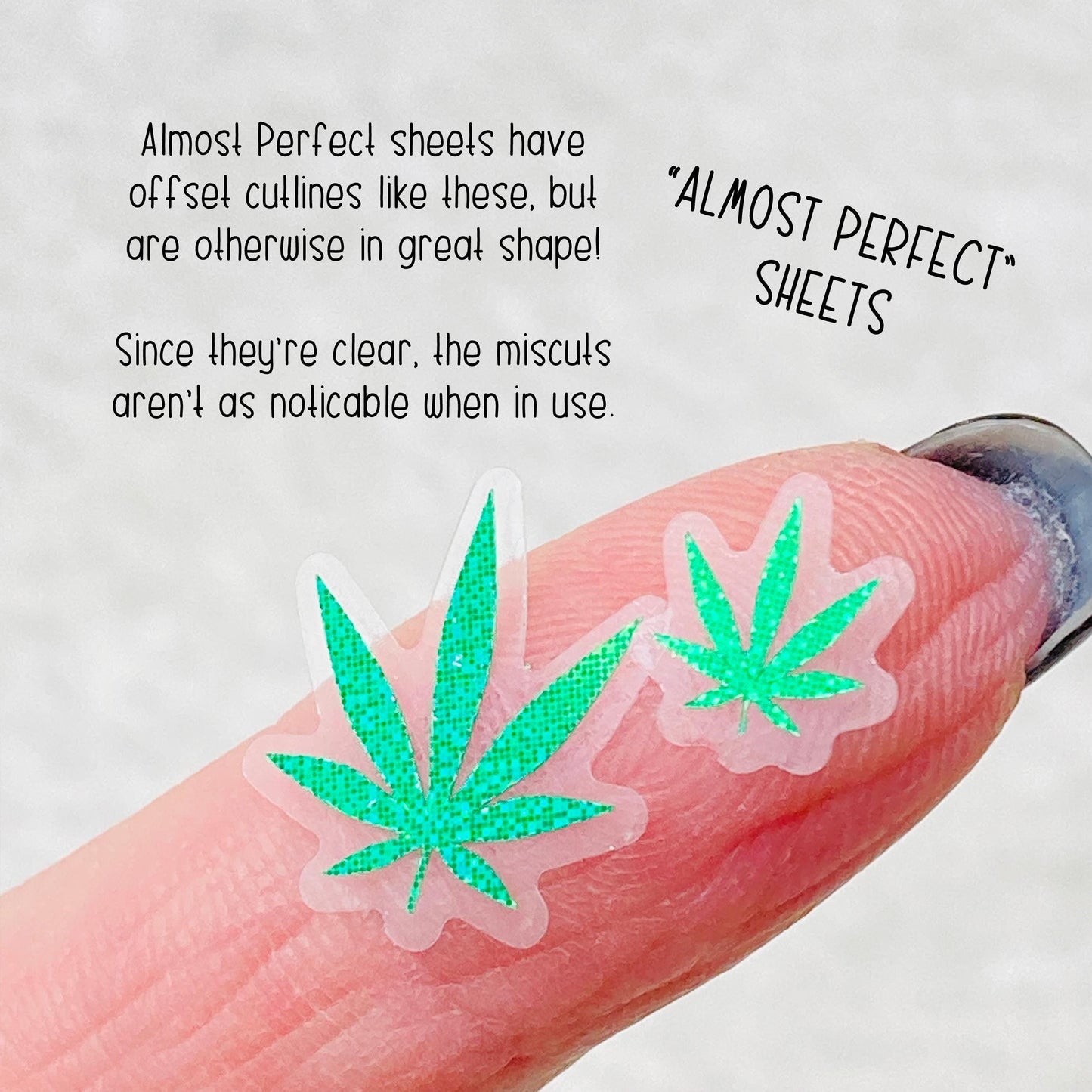 CLEAR FOILED Proud Stoner Rainbow Marijuana Deco and Lettering stickers *Retiring Product - final stock*