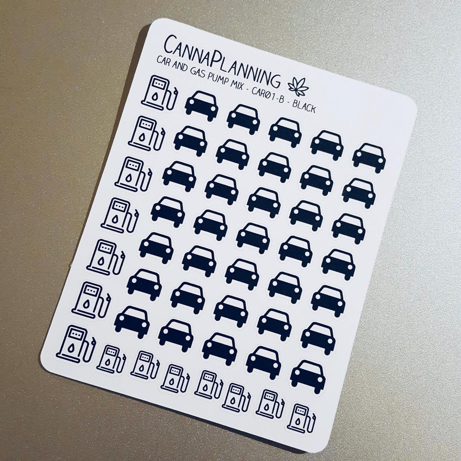 Car and Gas Pump Icon Stickers - CannaPlanning  - Icons, Non-Weed, Stickers (4440694784099)