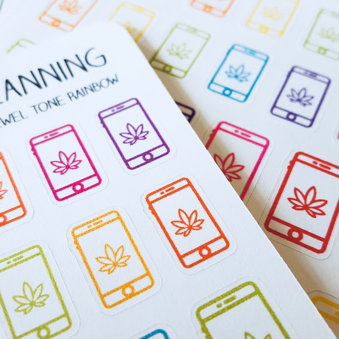 Pot Leaf Smartphone Stickers *RETIRING DESIGN - Final Stock* | Planner stickers, Marijuana Design, 420 Planner Cannabis Art Weed Stickers