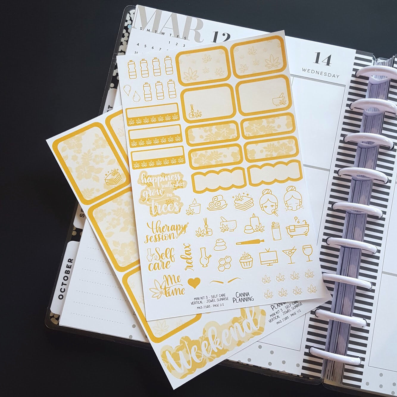 Me Time Weekly Vertical Kit - Planner Stickers