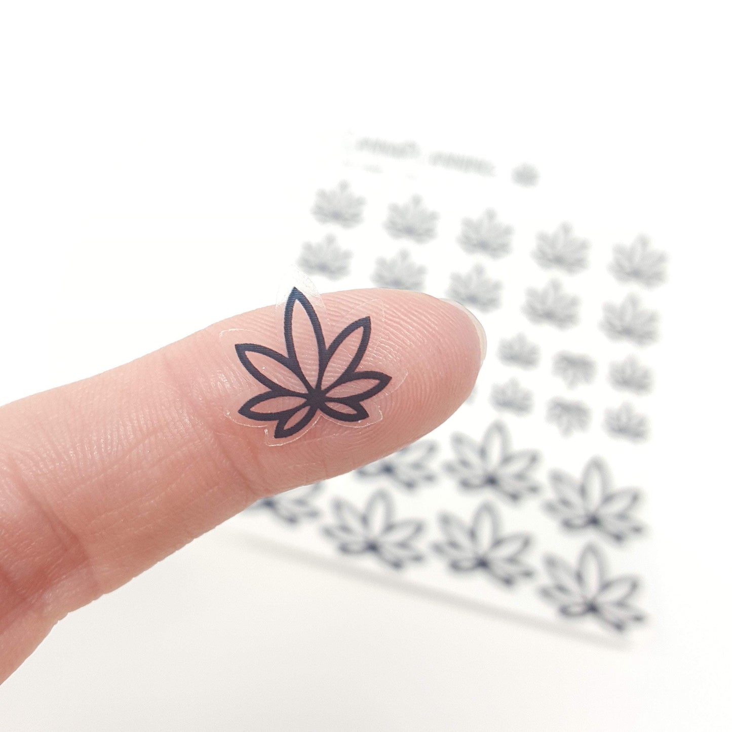 Clear Pot Leaf Stickers - CannaPlanning  - clear, Clear Stickers, Icons, Stickers (4440692818019)