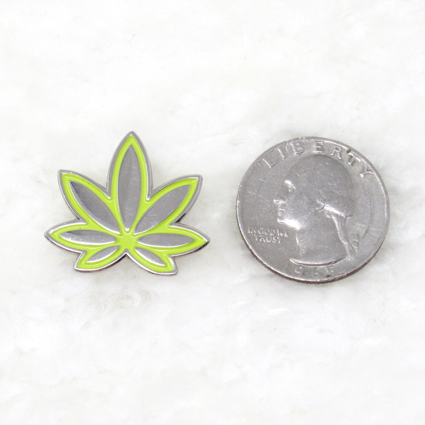 Teal Marijuana Enamel Pin 