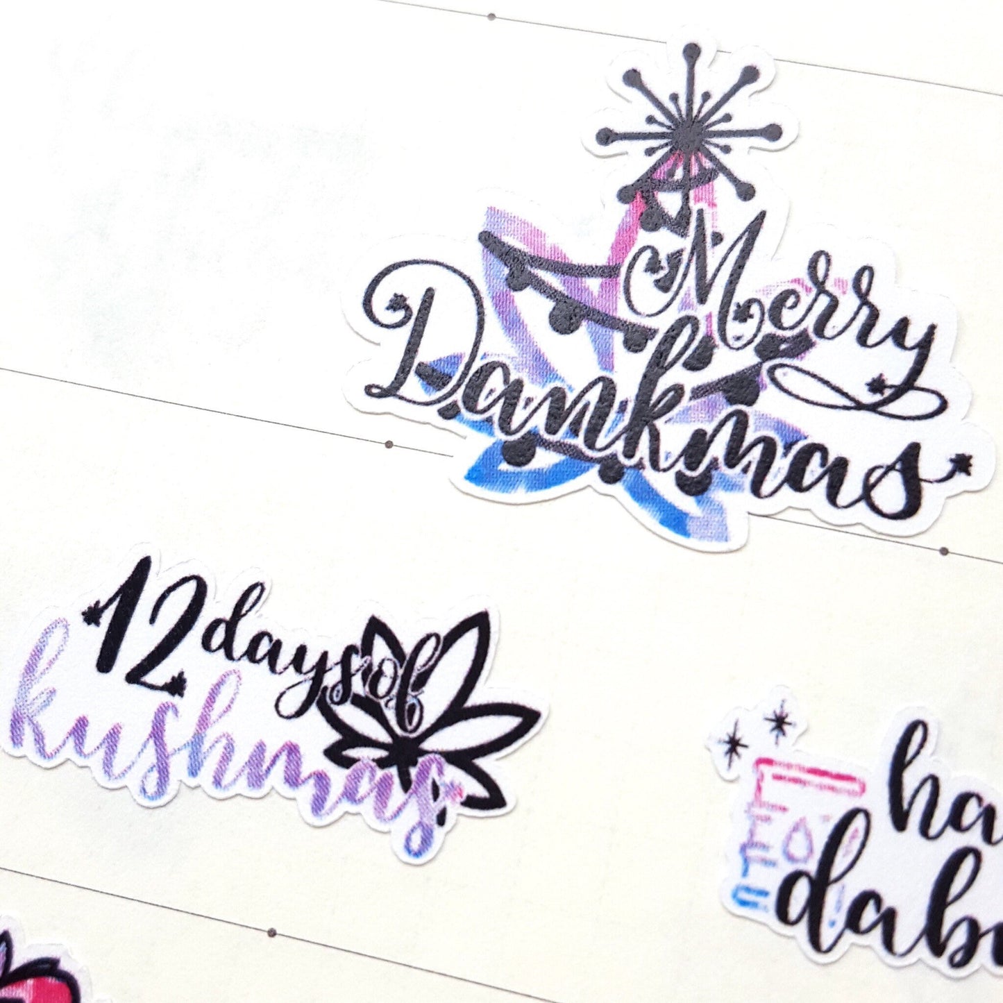 MINI Merryjuana Christmas Deco and Hand-lettered stickers *RETIRING DESIGN - final stock* | Christmas scrap booking winter stickers holiday