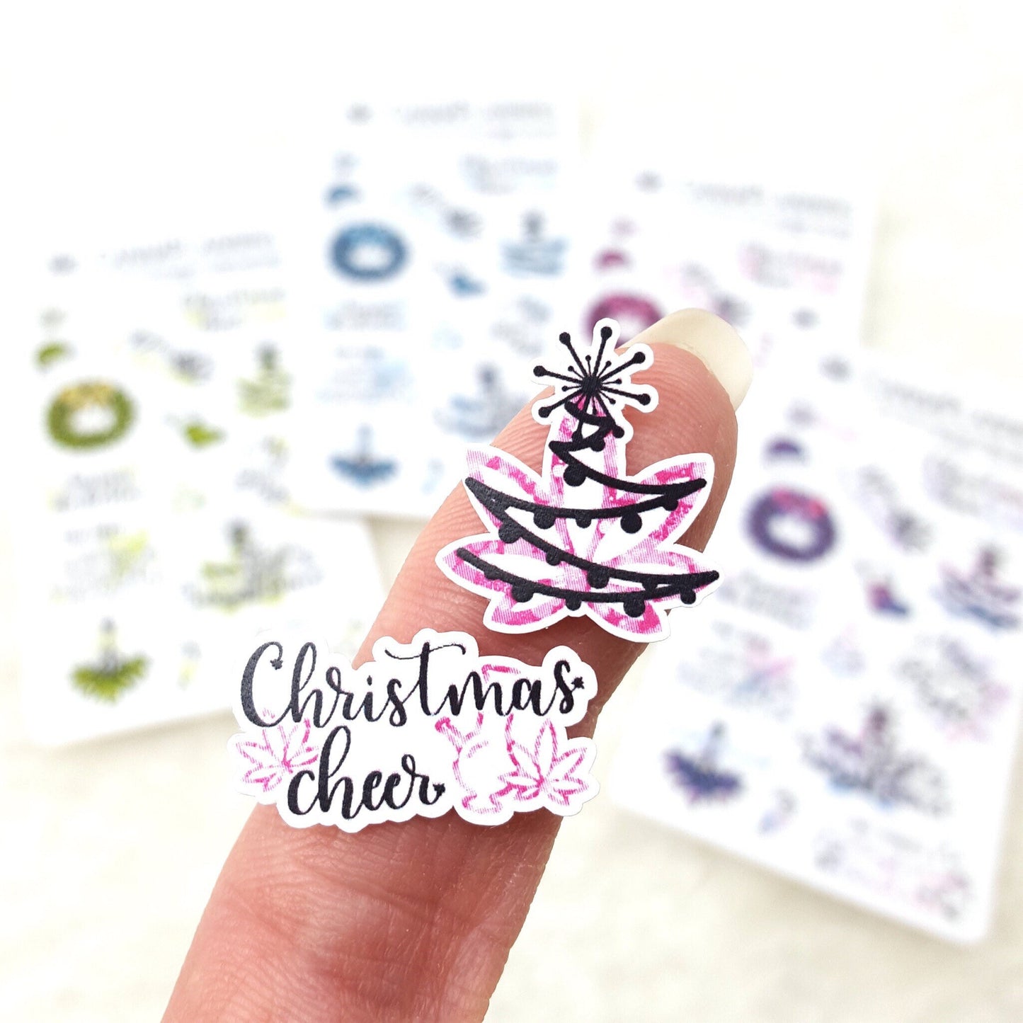 MINI Merryjuana Christmas Deco and Hand-lettered stickers *RETIRING DESIGN - final stock* | Christmas scrap booking winter stickers holiday