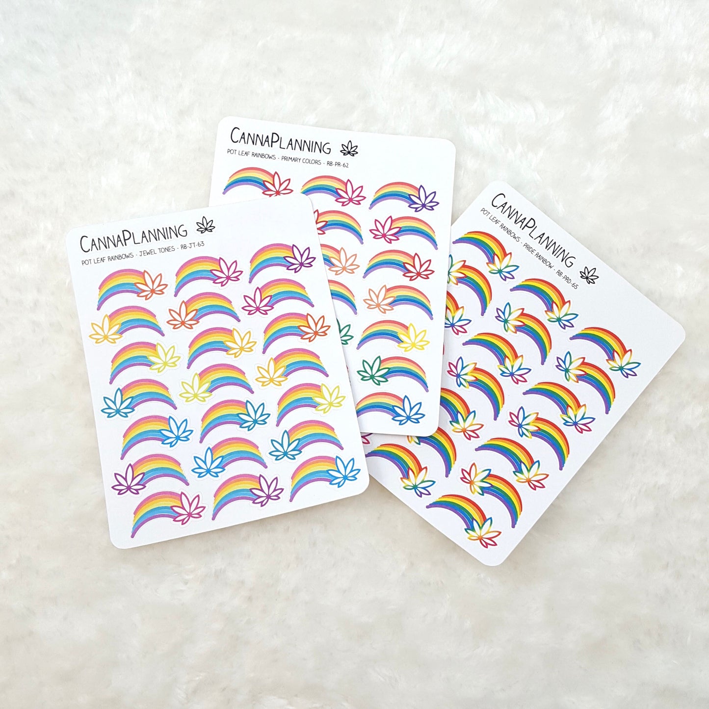 Pot Leaf Rainbow stickers *Retiring Paper Stickers - final stock* ) | pride LGBT rainbow stickers weed marijuana 420 friendly stickers