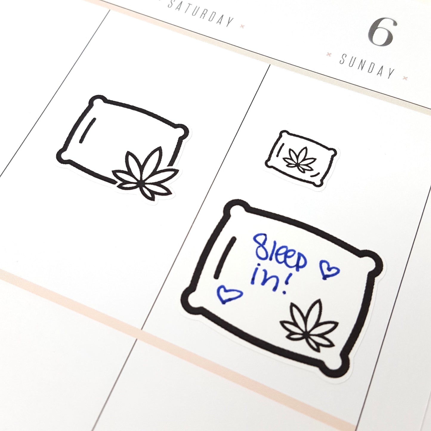 Pot leaf pillowcase stickers  (4602692632675)