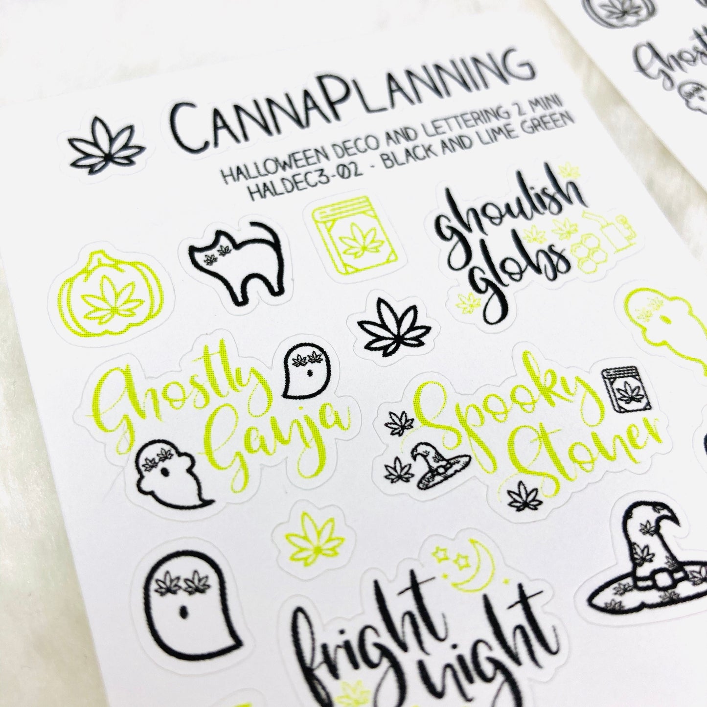 MINI Spooky Stoner Marijuana Halloween deco stickers 