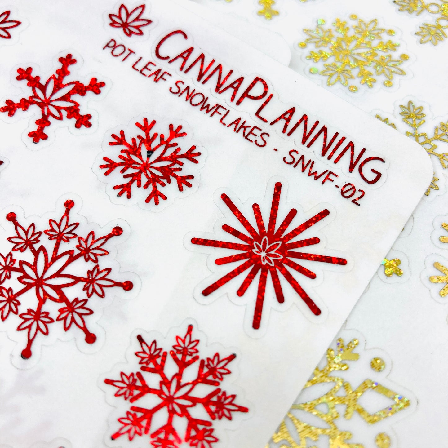 CLEAR FOILED Marijuana Snowflake Stickers *Retiring Product - final st –  CannaPlanning