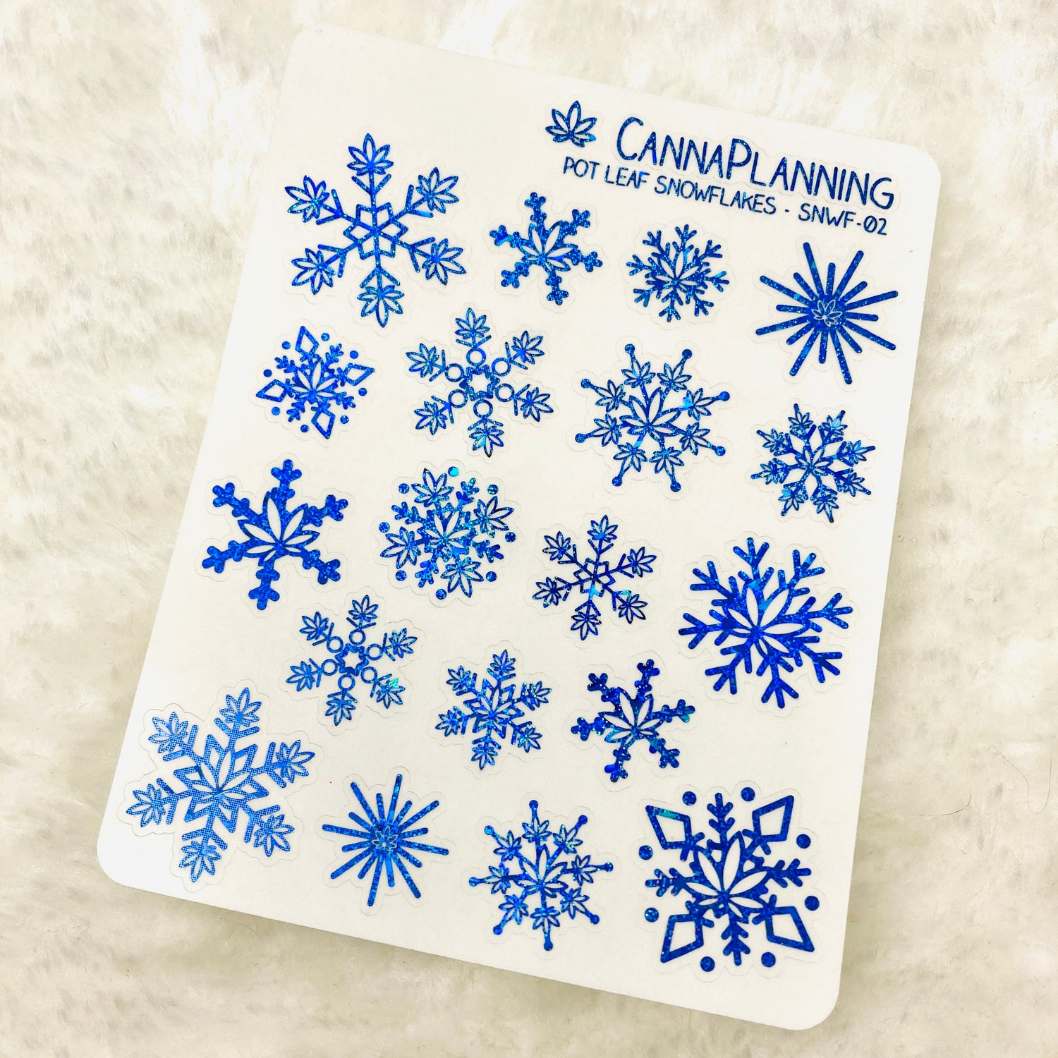 CLEAR FOILED Marijuana Snowflake Stickers *Retiring Product - final st –  CannaPlanning