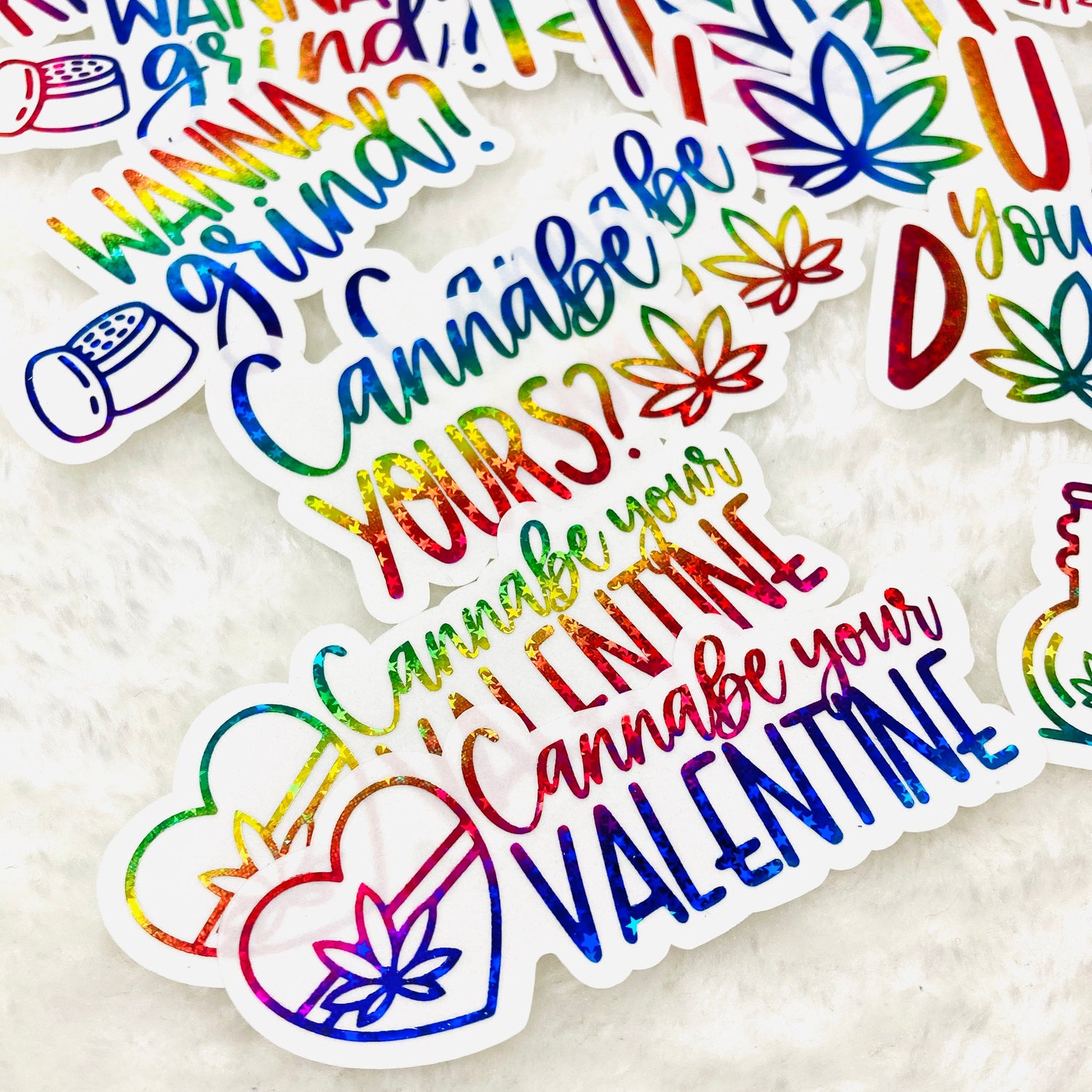 CLEAR FOILED MINI Weedy Holiday stickers *Retiring Product - final sto –  CannaPlanning