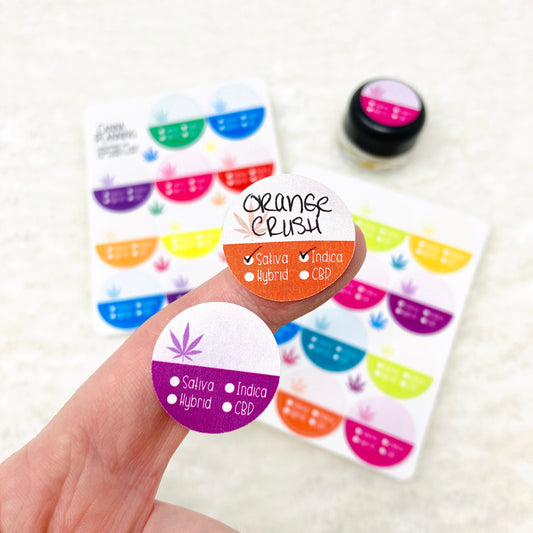 LARGE SIZE Concentrate Jar Strain Label STICKERS | concentrate jar stickers edibles label cannabis warning sticker medical marijuana tracker