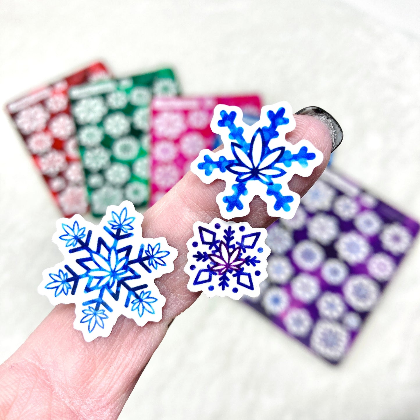 Marijuana Snowflake Planner Stickers (PREMIUM VINYL)  (7078105219249)