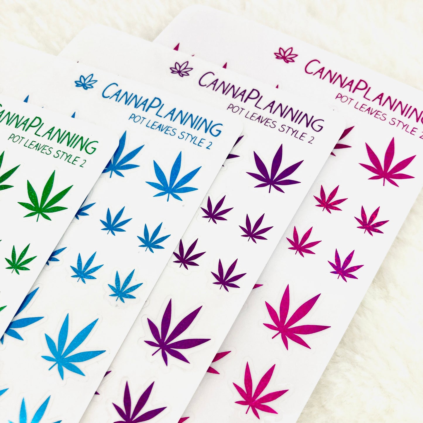 Clear Pot Leaf Planner Stickers *Retiring Product - final stock* –  CannaPlanning